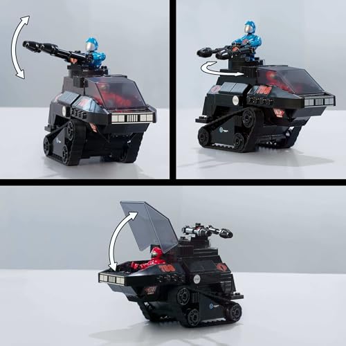 ​MEGA G.I. Joe Action Figures Building Toys, Skystriker XP-14F vs. Cobra H.I.S.S. with 617 Pieces, 4 Poseable Characters, for Collectors image 6