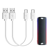 Geekria Cable de Carga para Söny SRS-XB32 SRS-XB22 SRS-XB20 SRS-XB31 SRS-XB41 SRS-X11 SRS-XB01 SRS-BTV5/USB-A a Micro-USB Cable de Carga para Altavoz Bluetooth inalámbrico Söny (2 Unidades de 1 pies)