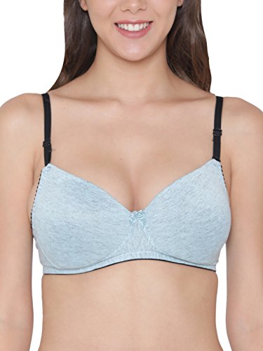 Image of Clovia Women's Cotton Rich Padded Non-Wired Push-Up T-Shirt Bra Multiway