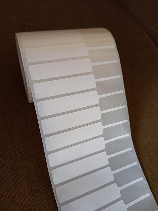 Sponsored Ad - True-Ally 90mm x 13mm Self Adhesive Blank Jewelry Price Tags Stickers | Non tearable - Glossy Premium for Optical, Jewelry Price Label White