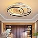 Ventilateur De Plafond Avec Éclairage Moderne Lampe Plafond À LED Invisible Et Silencieuse Pour Chambre À Coucher Dimmable Vitesse Du Vent Réglable Salon Ventilateur Chambre D'enfants Plafonnier,58cm