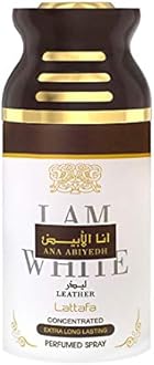 Lattafa Deodorant Spray | Premium Long Lasting Body Spray | Perfumed Deo for Unisex | Imported Fragrance 250ml (White Leather)