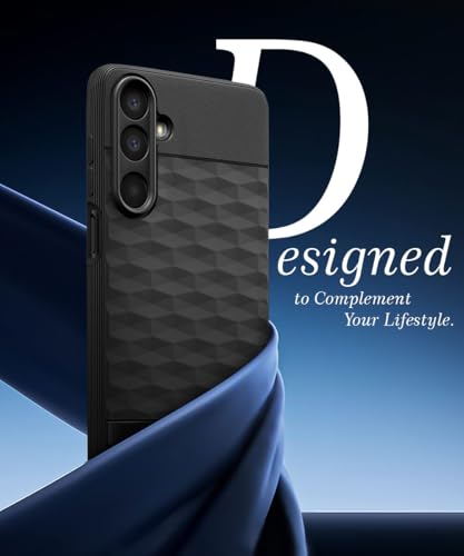 Image of WOW IMAGINE Back Cover for Samsung Galaxy M17 5G | A17 5G | F17 5G with Hexa Cube Design | Ultra Slim Soft Rubberised Case | Inner Velvet Fabric | Flexible Mobile Case | Camera Protection - Black
