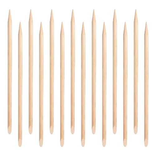 Healeved Manicure Stick 100pcs Nail Remover Sticks Cuticle Pusher for Home Salon Use
