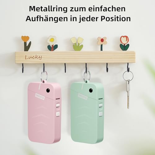 ORGSTA S001 Etikettendrucker Bluetooth Tragbarer Mini Labeldrucker Selbstklebendes Etikettiergerät für Zuhause, Büro, Schule, Kompatibel mit iOS & Android（Rosa）
