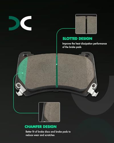 Image of SCITOO D1284 D1396 Front & Rear Ceramic Brake Pads Sets w /Hardware Replacement For Hyundai For Equus 2011,For Hyundai For Genesis 2009