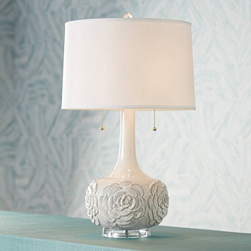 Natalia Cottage Table Lamp Ceramic White Buy Online In Bahamas At Desertcart