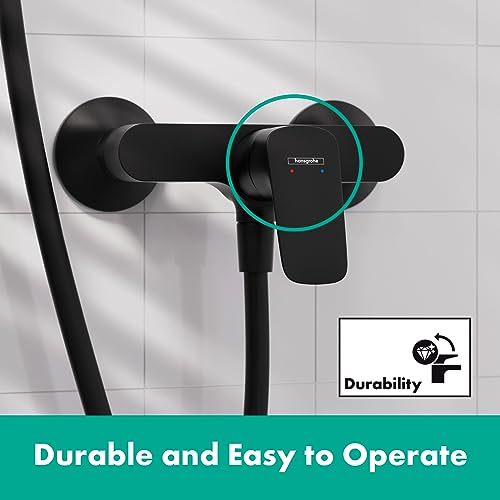 Hansgrohe 71600670 Logis Single Lever Shower Mixer for Exposed Installation matt Black - Image 3