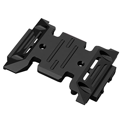 Hobbypark Aluminum Center Transmission Skid Plate Mount for Axial SCX10 III Upgrades 1/10 RC Crawler AXI03007 Parts (Black)