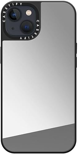 Miniatura 4 de CASETiFY Mirror - Funda para iPhone 13 (protección contra caídas de 5 pies, compatible con Magsafe), color plateado sobre negro