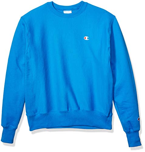 Champion LIFE men's Reverse Weave Sweatshirt, running waves-left chest small c
