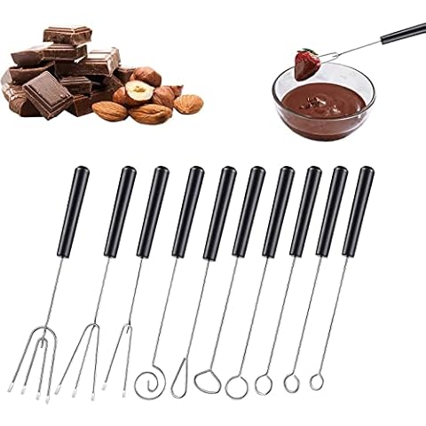 Estink 10-Piece Stainless Steel Chocolate Fork Set Cover