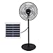 ABRILA - Ventilatore solare DC RIALTO | Colore nero con cinque pale | 3 velocità regolabili | Include un pannello solare | Dotato di porta USB e telecomando | Testa 2 funzioni immagine