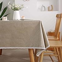 Amazon｜テーブルクロス 撥水 北欧 無地 ベージュ 長方形