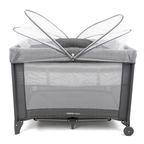 Cosco Kids, Berço Nanny, 0 a 18kg, Cinza Rajado