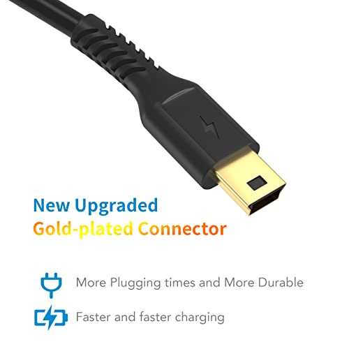3Ft Mini Usb Cable, Standard Usb 2.0 To Mini B Male Charger Cord Durable Usb Mini To Usb Charging Cable Compatible With Ps3 Controller, Mp3 Player, Camera, Dash Cam, Garmin Gps, Hero 3+(Black) #TOP1