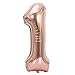 Tellpet Rose Gold Number 1 Balloon, 40 Inch