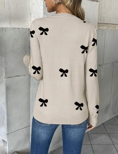 Zeagoo Women's 2025 Fall V Neck Sweater Trendy Long Sleeve Casual Lightweight Ribbed Knit Pullover Tops3