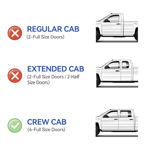 Image of Window Visors Rain Guards for 2019-2026 Chevy Silverado /GMC Sierra 1500 Crew Cab, Out-Channel Window Vent Wind Deflectors Visors Shades for 20-26 Silverado /Sierra 2500HD 3500HD Crew Cab