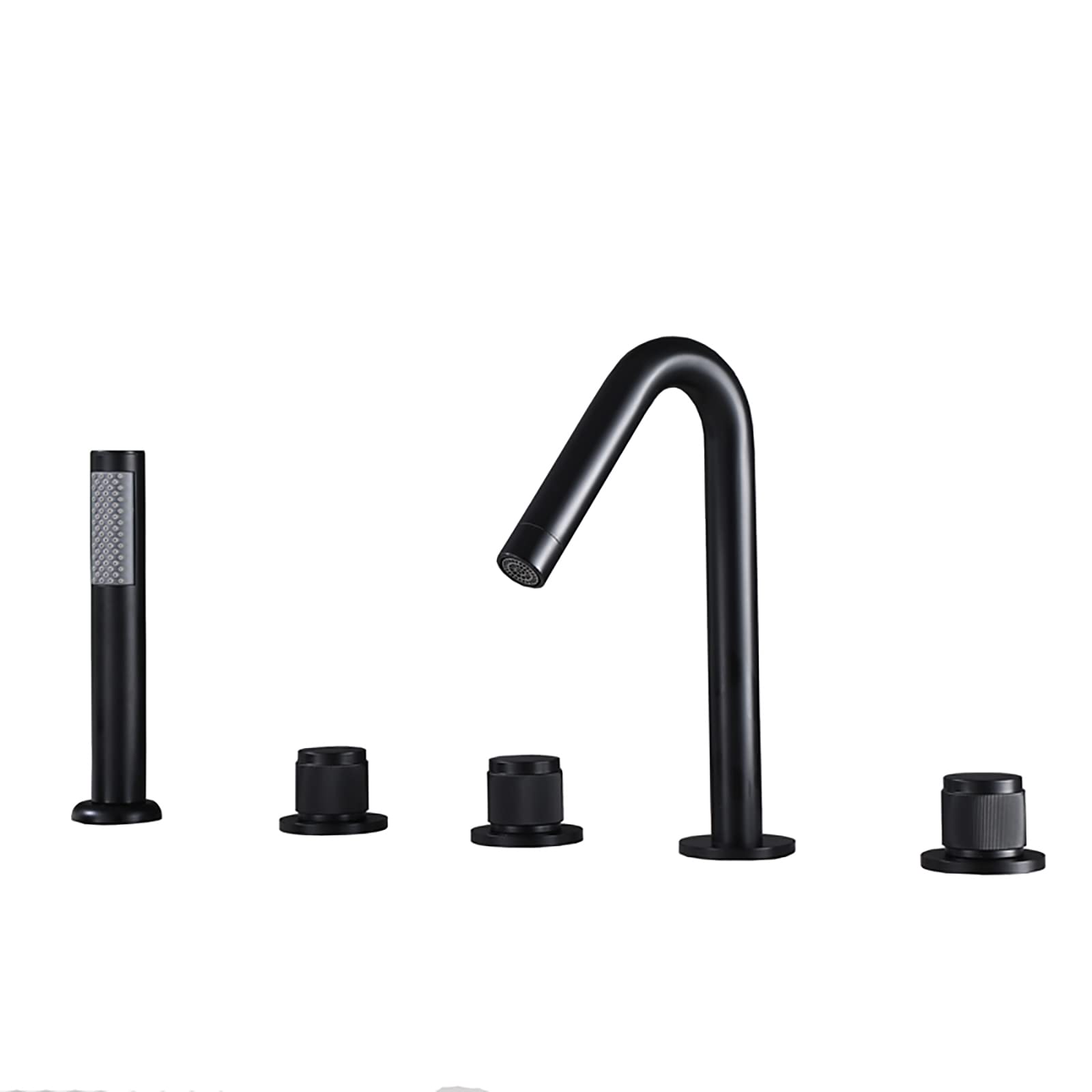 Robinet de baignoire 5 trous mitigeur de bain douche en laiton sur pont