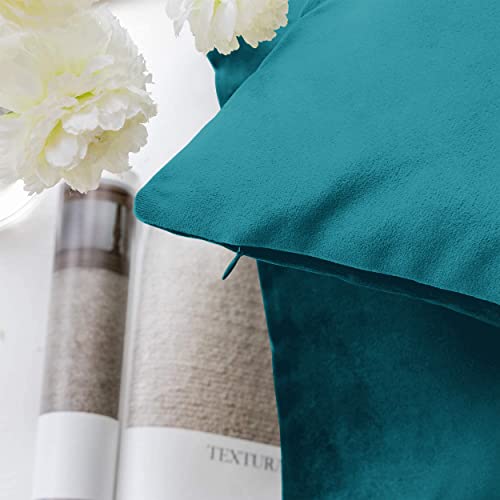 Yorkshire Bedding Cushion Covers 45 x 45 (Pack of 2), Velvet Square Throw Pillow Cases - Image 4