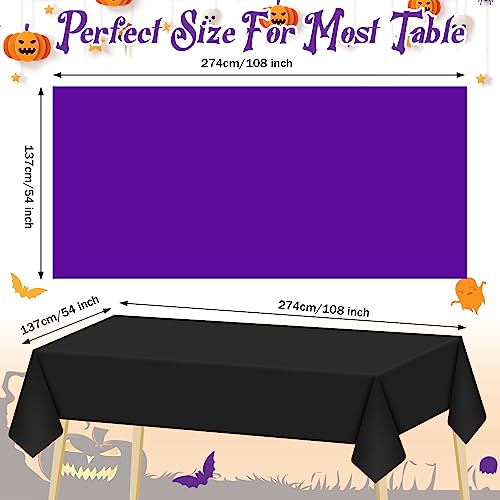 Nappe plastique Halloween imperméable pour protéger vos tables de buffet rectangulaires Lot de 12