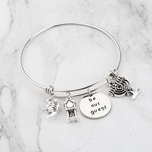 Seiraa Beauty Beast Jewelry Silhouette Candlestick Charm Movie Jewelry (Bracelet) #TOP3