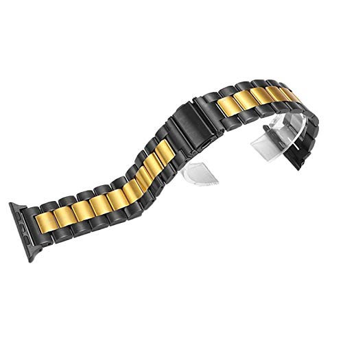 Pulseira de aço inoxidável WSLCN compatível com Apple Watch substituição pulseira para iWatch Series