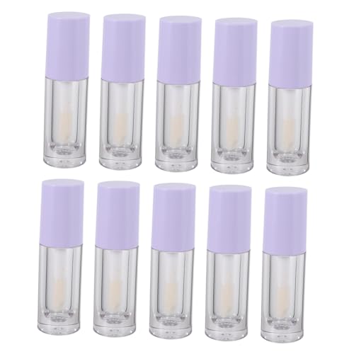 Gogogmee 10 piezas Tubos de Brillo de Labios Vacíos de Envases Reutilizables para Bálsamo Labial Brillo de Labios Líquido y Tinte con Aplicador Resistentes y Seguros para DIY y