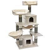 ROBUST UND LANGLEBIG - Dank der Nutzung von natürlichem Sisal gewährleistet der Kratzturm eine besondere Widerstandskraft und Reißfestigkeit und wird Ihren Katzen über lange Zeit Freude bereiten.