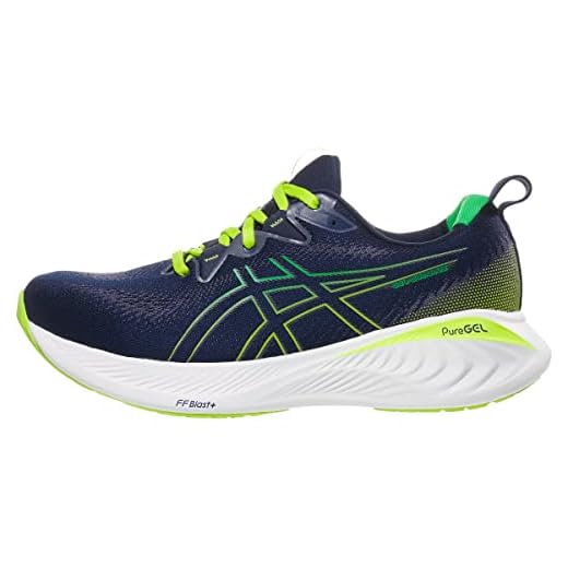 ASICS Men's Gel-Cumulus 25 Running Shoes, 12, Midnight/Cilantro