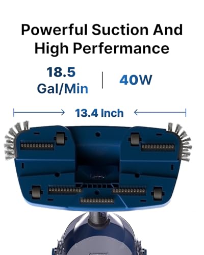 Image of Consciot 2026 Update for Motor, L2 Pool Vacuum for Above Ground & Inground Pools, Rechargeable Handheld Cleaner with Telescopic Pole, 18.5 GPM Suction, 13.4 inch Head, 60-Min Runtime