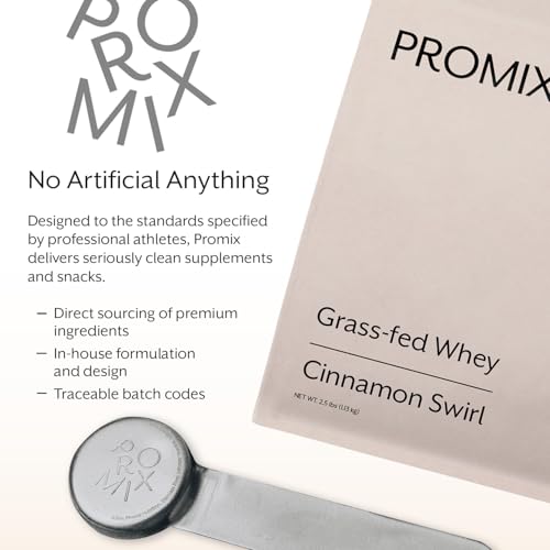 Image of Promix Whey Protein Powder, Cinnamon Swirl - 2.5lb Bulk - Grass-Fed & 100% All Natural - Post Workout Fitness & Nutrition Shakes, Smoothies, Baking & Cooking Recipes - Gluten-Free & Keto-Friendly