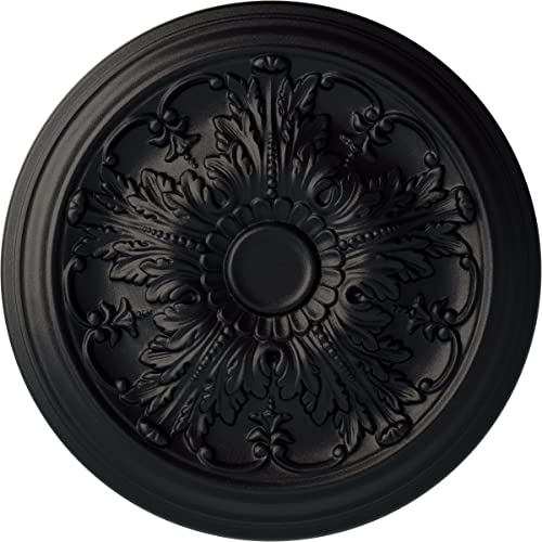 Ekena Millwork CM20DASGS Damon Ceiling Medallion fits Canopies up to 3 3/8, Steel Gray
