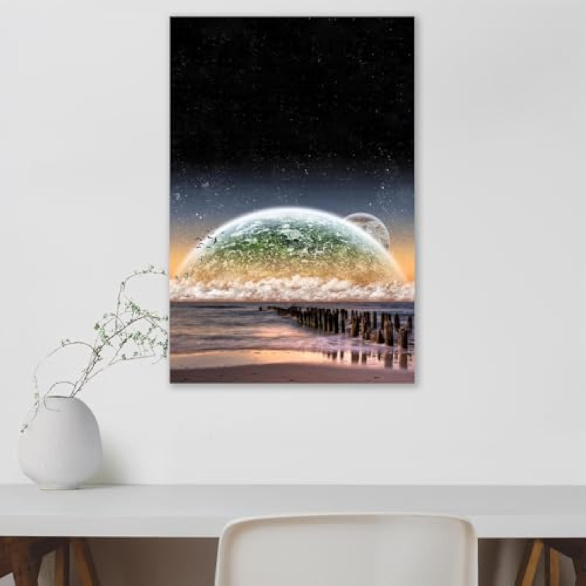 Planet Landscape View Peel & Stick Vinyl Wall Sticker