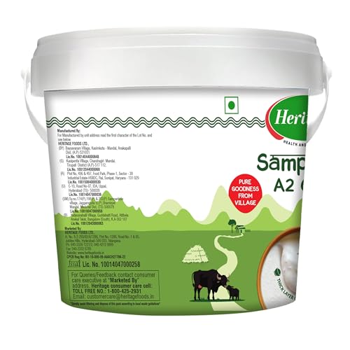 Image of Heritage Sampurna A2 Curd, 1kg Tub.