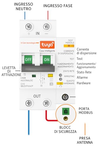 Interruptor RCBO WiFi Tuya 32A para controlar circuitos a distancia 5