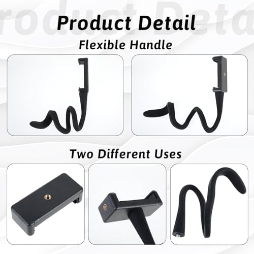 Stroller Phone Holder, Portable Flexible Cell Phone Holder Stand with Non-skidding Arm Grip Soft Alloy Phone Clamp Stroller Accessories for Baby Buggy Desk Handlebar Treadmill Pushchair - 2