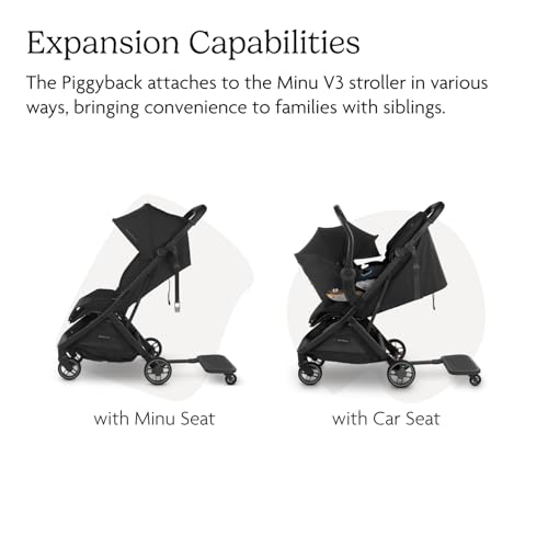 Image of UPPAbaby Piggyback Ride-Along Board for Minu V3 / Quick Attachment for Toddlers up to 45 lbs to Stand + Stroll