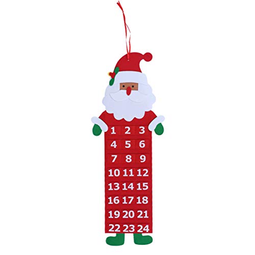 LIOOBO noël compte à rebours calendrier santa claus décoration nouvel an pendaison calendrier calendrier de l'avent pendaison ornement décor de bureau à domicile Cover