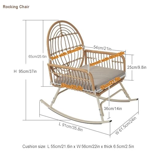 Fauteuil lounge de jardin résistant aux intempéries avec structure stable - 2