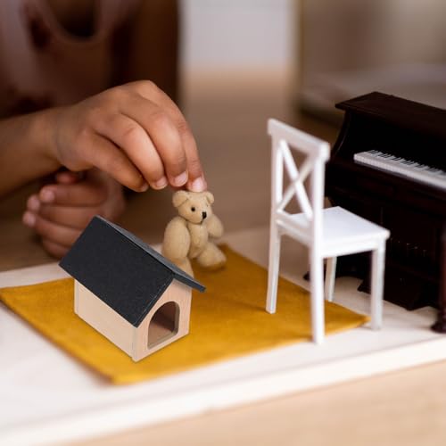 TOPPERFUN Casa De Boneca 1:12 Modelo De Casa De Animais De Estimação Em Miniatura De 2 Polegadas Dec