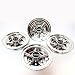 (4) Chrome 8" Golf Cart Hub Caps - EZGO, Club CAR, Yamaha Easy Snap into Place