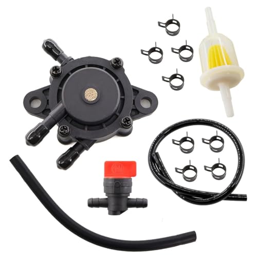 MCHNIC Kit de Pompe à carburant + Robinets d'essence + Filtre + Tuyau + Pinces pour Honda GC135 GC160 GC190 GCV520 GCV530 GX610 Series outlander 330 400...