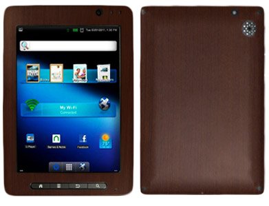 SkinomiTechSkin - PanDigital SuperNova Screen Protector + Dark Wood Full Body Skin/Front & Back Premium HD Clear Film/Ultra Invisible and Anti Bubble Shield