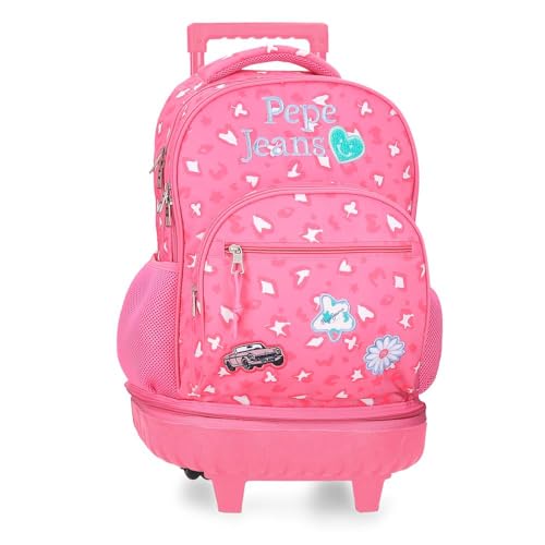 Sac à dos Pepe Jeans Evelyn 28,9 L : trolley 2 roues avec grand espace PC 15,6