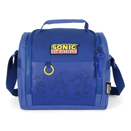 Lancheira Escolar Infantil Sonic Luxcel LA49843 (Azul)
