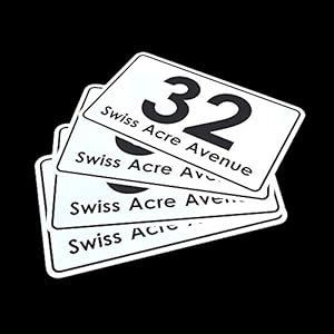 K Smart Sign Ltd Personalised Printed Wheelie Bin Number Stickers with number and road Name – A6 Vinyl Waste Container…