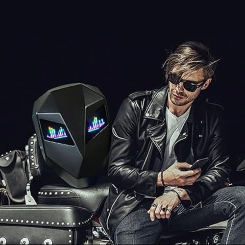 Image of Drumstone (๐๐ ๐๐๐๐ ๐๐๐๐๐๐๐๐ Cool LED Motorcycle Backpack - Programmable Colour Display, 3D Hard Shell & Waterproof Riding Helmet Bag Design Mobile App Controller A great idea for a gift