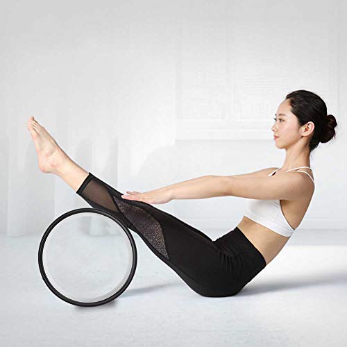 Rueda de yoga para estirar la espalda y aliviar tensión muscular en fitness y gimnasio 4